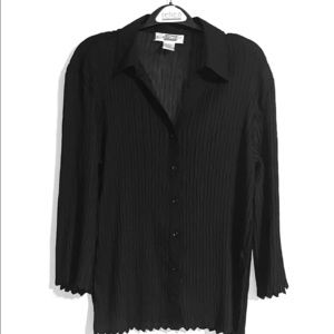 EK Designs Black Button Down Blouse